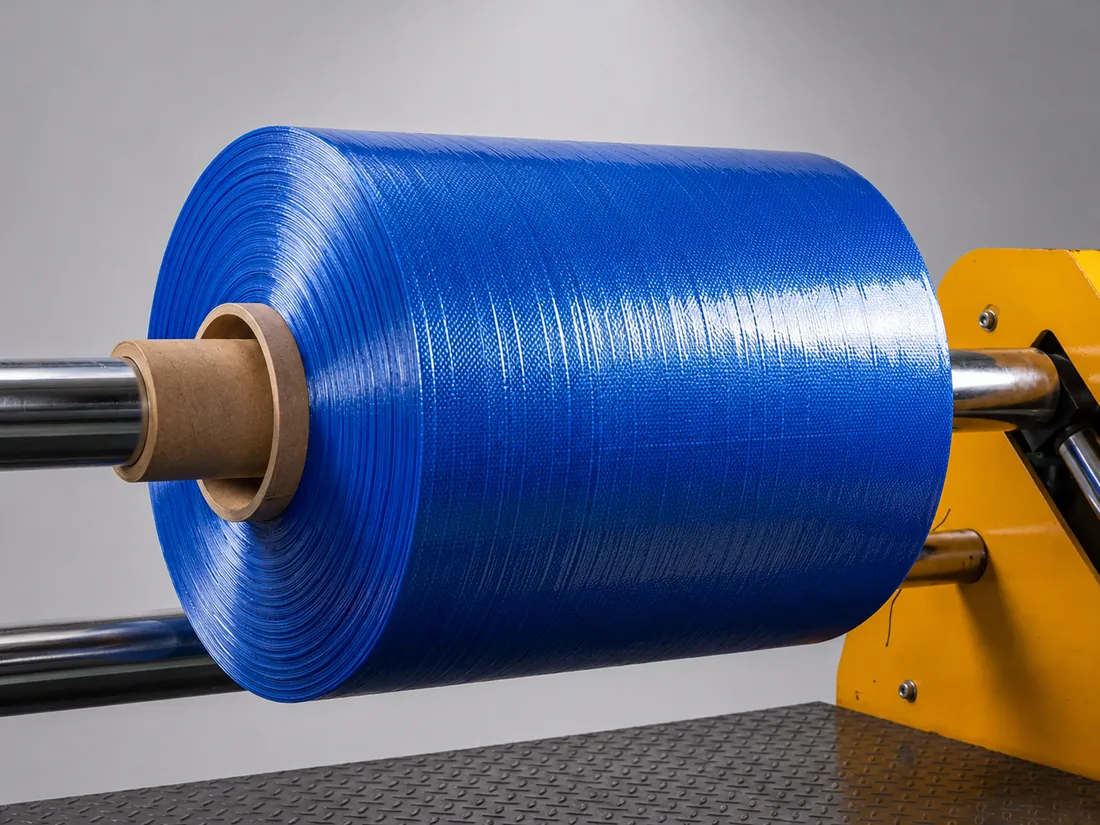 Blue PP/PE Woven Fabric Roll for Outdoor Covering & Cargo Protection